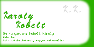 karoly kobelt business card